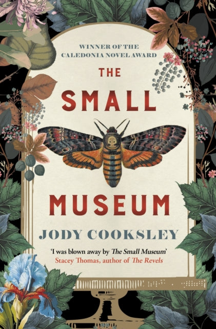 The Small Museum book cover featuring a moth and floral illustrations.
