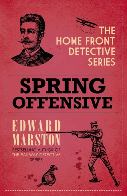 Spring Offensive book cover with a man's portrait and a soldier aiming a rifle.