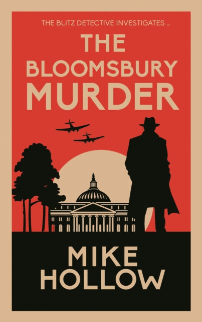 The Bloomsbury Murder book cover featuring a detective and wartime imagery.