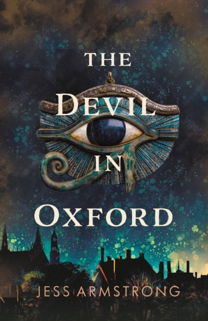 The Devil in Oxford book cover featuring an Egyptian eye amulet.