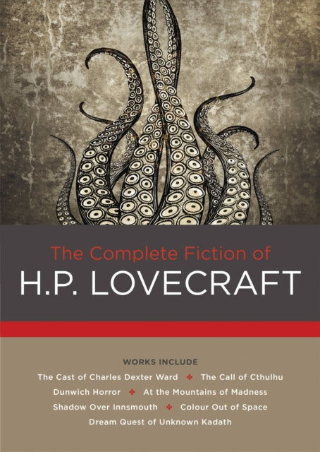 The Complete Fiction of H. P. Lovecraft book cover with tentacles.