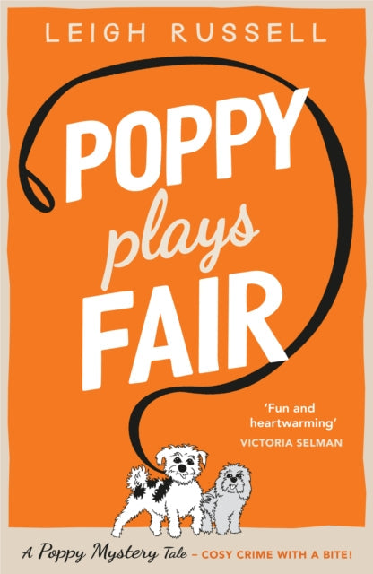 Poppy Plays Fair book cover with two dogs and text.