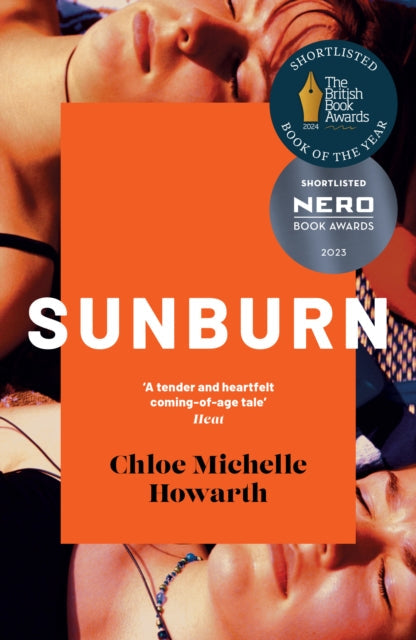 Sunburn book cover with awards and author Chloe Michelle Howarth.