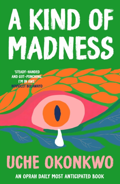 A Kind of Madness book cover with a stylized eye and green background.