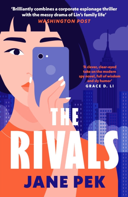 The Rivals by Jane Pek book cover featuring a woman holding a phone.
