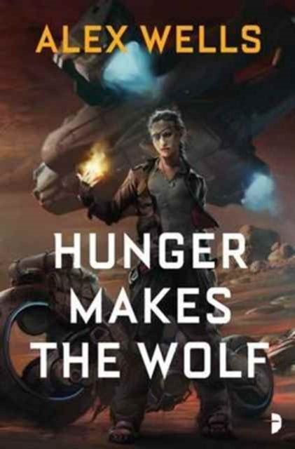 Hunger Makes the Wolf book cover featuring a woman and a motorcycle.