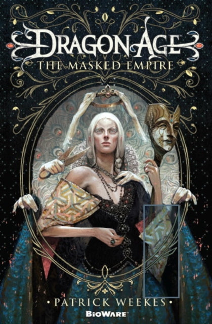 Dragon Age The Masked Empire book cover featuring Empress Celene.