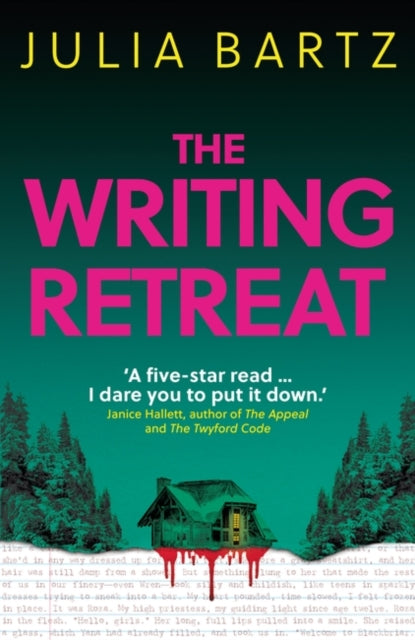 The Writing Retreat book cover with a house dripping blood.