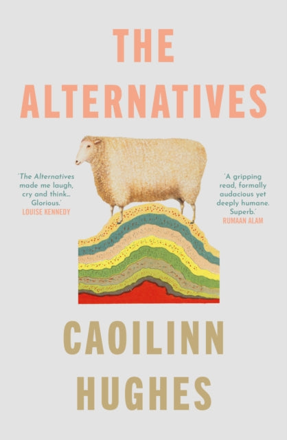 Book cover for "The Alternatives" featuring a sheep on a layered mound.