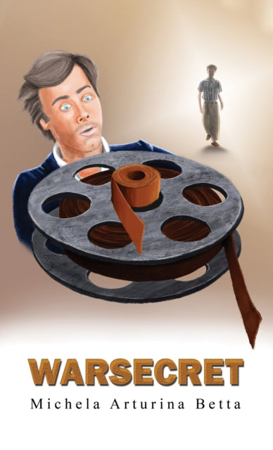 A book cover titled Warsecret featuring a man holding a film reel and another man in the background.