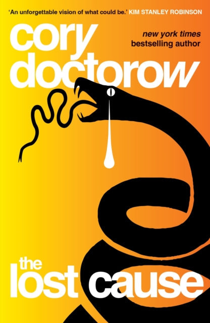 The Lost Cause book cover with a black snake and orange background.