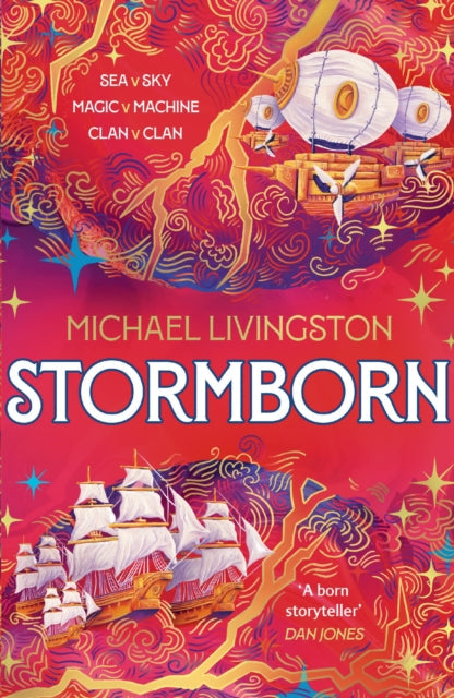 Stormborn by Michael Livingston book cover with ships and airships.