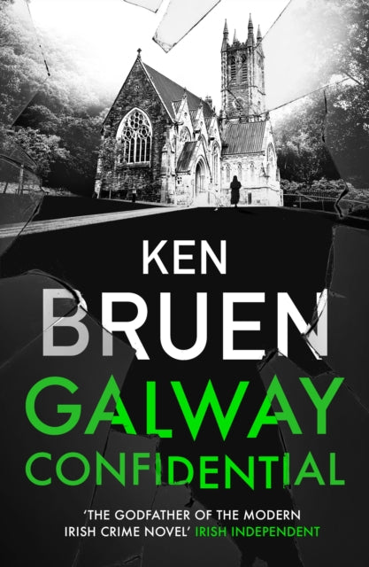 Galway Confidential book cover featuring a church and broken glass.