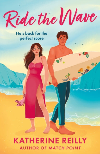 Book cover for "Ride the Wave" featuring a couple on a beach.