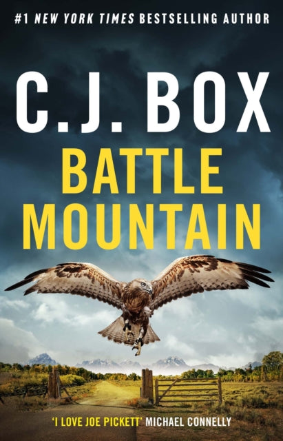 Battle Mountain by C.J. Box book cover featuring a hawk in flight.