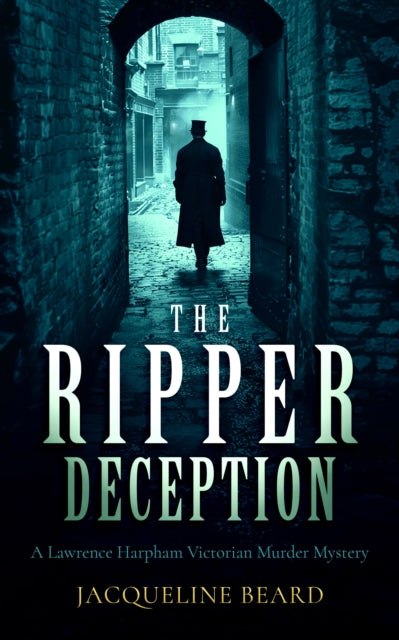 The Ripper Deception book cover features a silhouetted figure in a top hat walking down a dark alley.