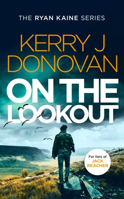 Book cover for "On the Lookout" by Kerry J Donovan, featuring a man looking out over a landscape.
