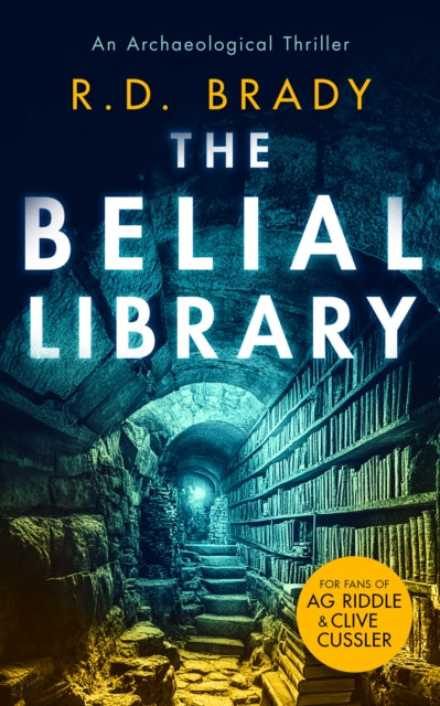Book cover for "The Belial Library" by R.D. Brady.
