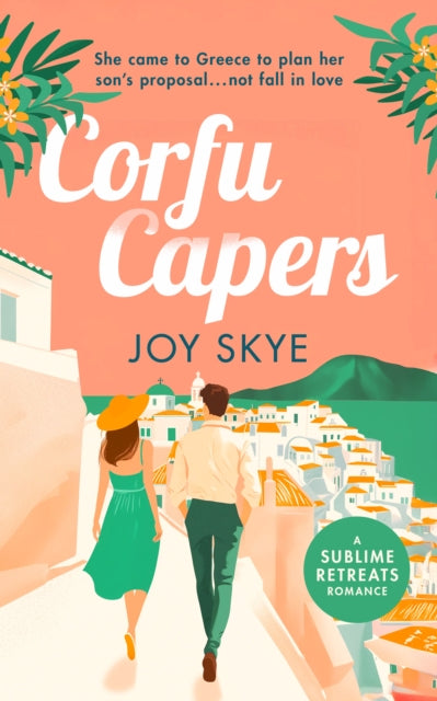 Corfu Capers book cover with a couple walking in a Greek village.