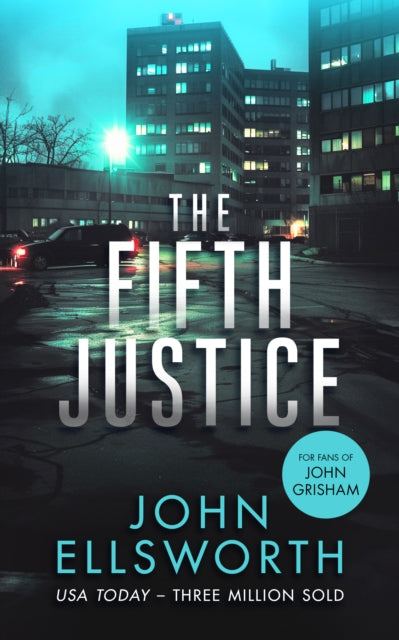 The Fifth Justice book cover features a nighttime urban scene with a building and text.