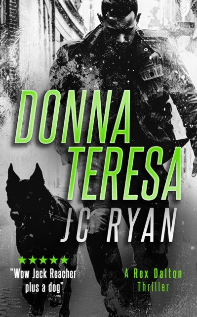 Book cover for Donna Teresa by JC Ryan, featuring a man and a dog.