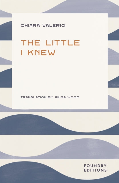 The Little I Knew book cover with wavy blue and cream design.