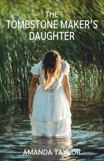The Tombstone Maker's Daughter book cover with a woman in a white dress in water.