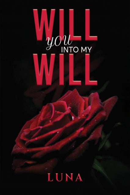 Book cover with red text and a red rose.