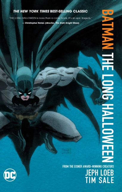 Batman: The Long Halloween comic book cover featuring Batman in a dynamic pose.
