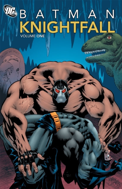Batman: Knightfall Vol. 1 comic cover featuring Bane overpowering Batman.