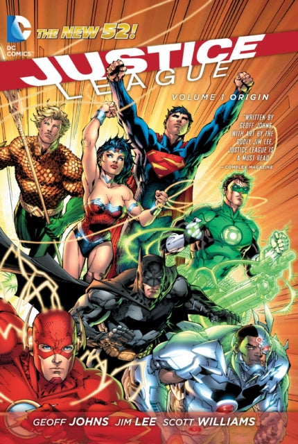 Justice League Vol. 1: Origin comic book cover featuring the Justice League team.