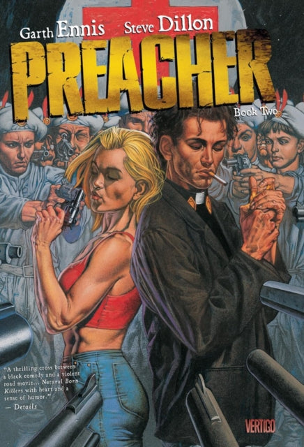 Preacher Book Two comic cover featuring Jesse Custer and Tulip.