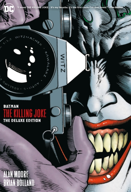 Batman The Killing Joke Deluxe Edition comic cover featuring the Joker and a camera.
