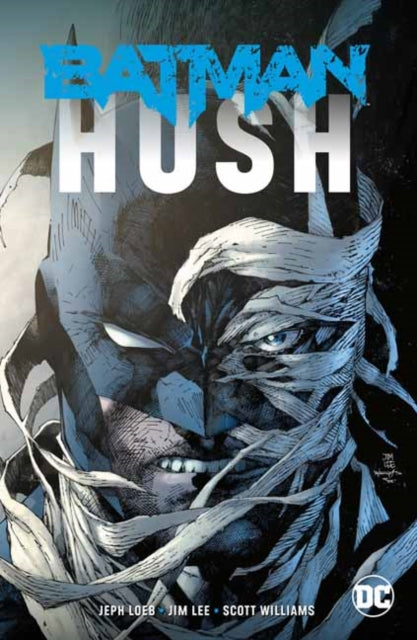 Batman: Hush graphic novel cover art featuring Batman's face partially obscured by bandages.