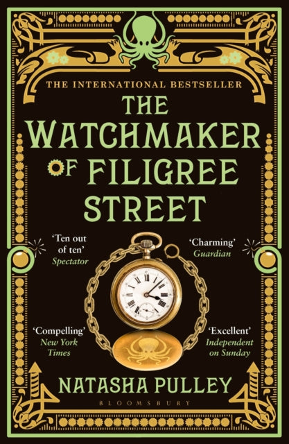 The Watchmaker of Filigree Street book cover with a pocket watch and octopus design.