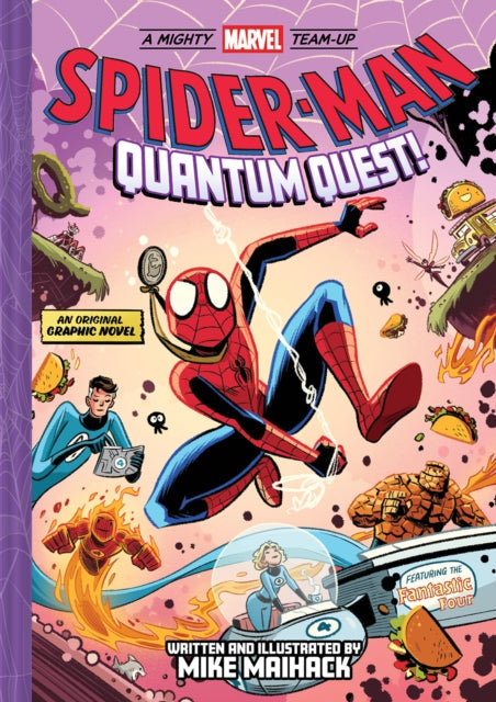 Spider-Man: Quantum Quest! graphic novel featuring Spider-Man and the Fantastic Four.