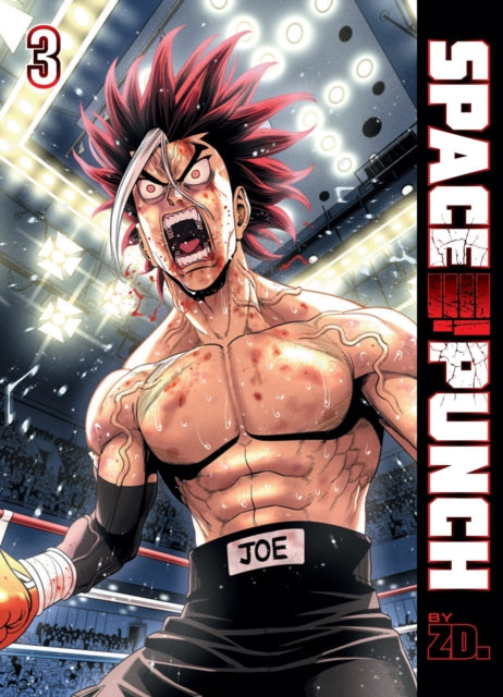 Space Punch Volume 3 cover art features a bloody boxer with spiky red hair.