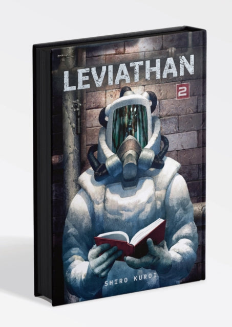 Leviathan Volume 2 manga cover featuring a person in a hazmat suit reading a book.