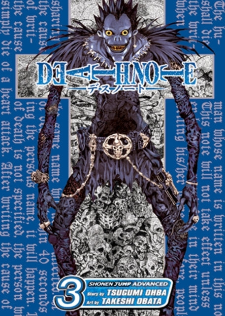 Death Note, Vol. 3 manga cover featuring Ryuk and text.