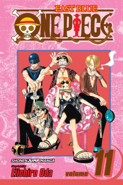 One Piece, Vol. 11 manga cover featuring the Straw Hat Pirates.