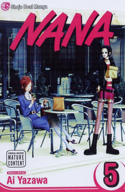 Nana, Vol. 5 manga cover featuring two young women at an outdoor cafe.