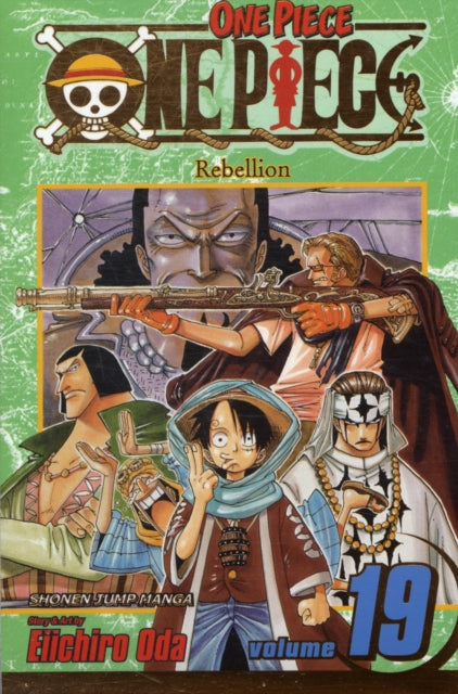 One Piece Volume 19 manga cover featuring Monkey D. Luffy and other characters.