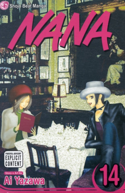Nana, Vol. 14 manga cover featuring two young women in a restaurant.