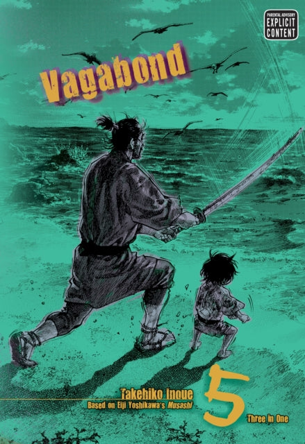 Vagabond Vol. 5 VIZBIG edition manga cover with two samurai and birds.