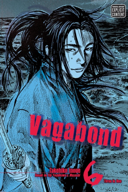 Vagabond Vol. 6 manga cover featuring a samurai with long black hair.