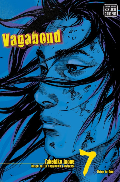 Vagabond Vol. 7 VIZBIG Edition manga cover featuring a close-up of a character's face.