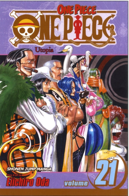 One Piece, Vol. 21 manga cover featuring multiple characters and the title.