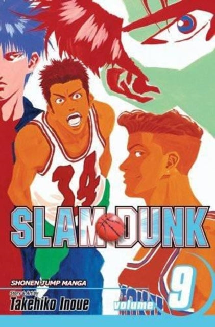 Slam Dunk, Vol. 9 manga cover featuring anime characters.