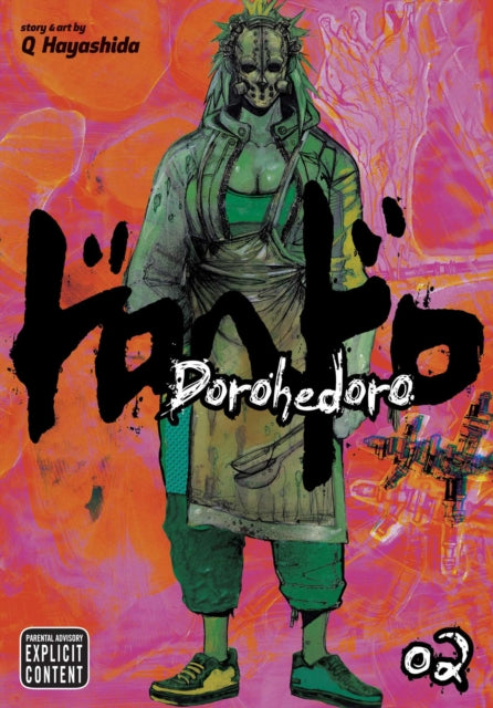 Dorohedoro Vol. 2 manga cover featuring a masked character.