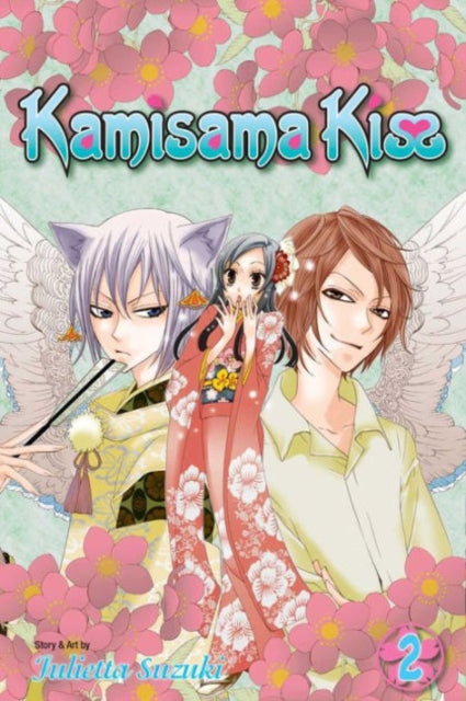 Kamisama Kiss, Vol. 2 manga cover featuring anime characters and flowers.